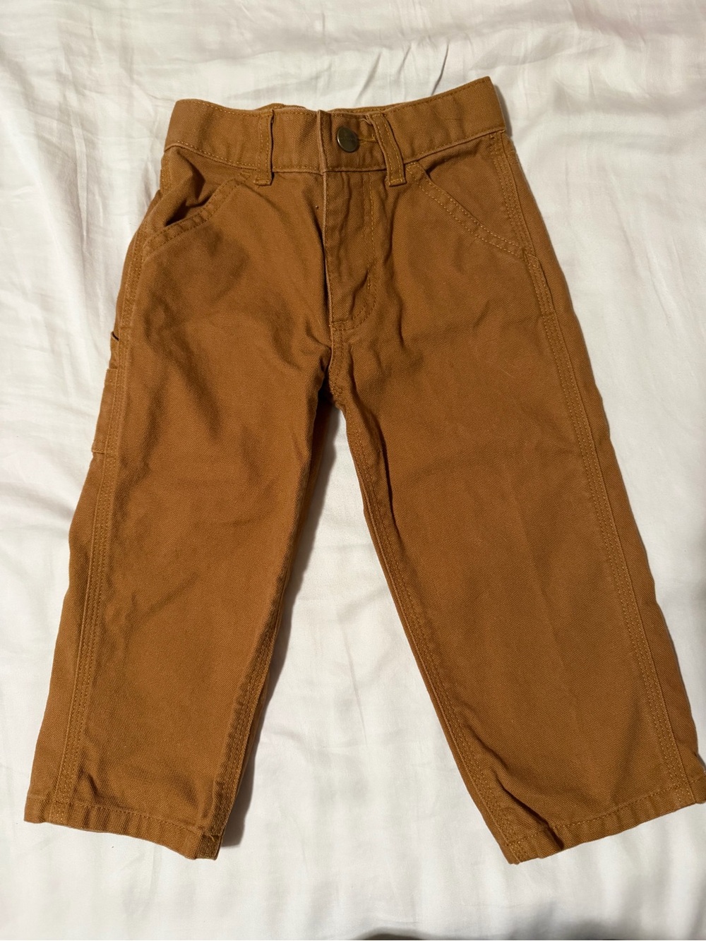 Carhartt Toddler Canvas Carpenter Pants Brown Size 2T
